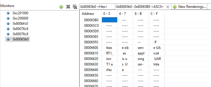 memory viewer string