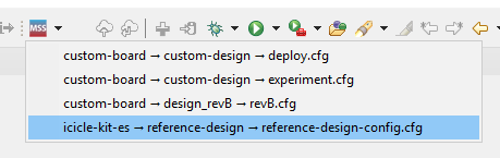 PF SoC MSS Configurator button